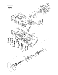 Crankcase, Rotary Valve, Water Pump (494)