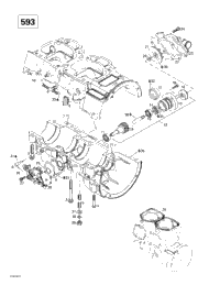 Crankcase, Water Pump And Oil Pump (593)