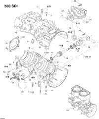 Crankcase, Water Pump And Oil Pump