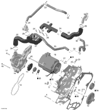 Waterpump, Alternator And Ignition Cover