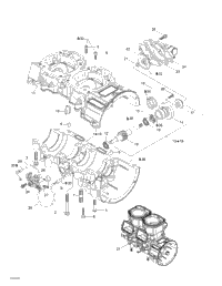 Crankcase, Water Pump And Oil Pump