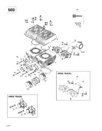 Cylinder, Exhaust Manifold (503)