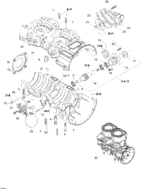 Crankcase, Water Pump And Oil Pump