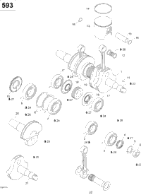 Crankshaft And Pistons 600 Suv