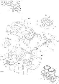 Crankcase, Water Pump And Oil Pump