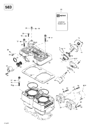 Cylinder, Exhaust Manifold (494)