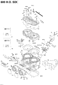Cylinder, Exhaust Manifold, Reed Valve (600)