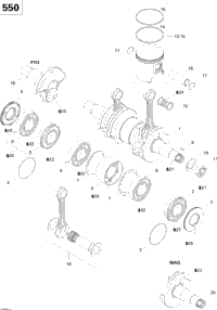 Crankshaft And Pistons 550