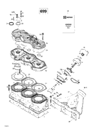 Cylinder, Exhaust Manifold (699)