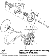 (Ex570hp) (Hamaha - Comet) Primary Sheave