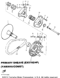Primary Sheave (Ex570ehp) (Yamaha - Comet)