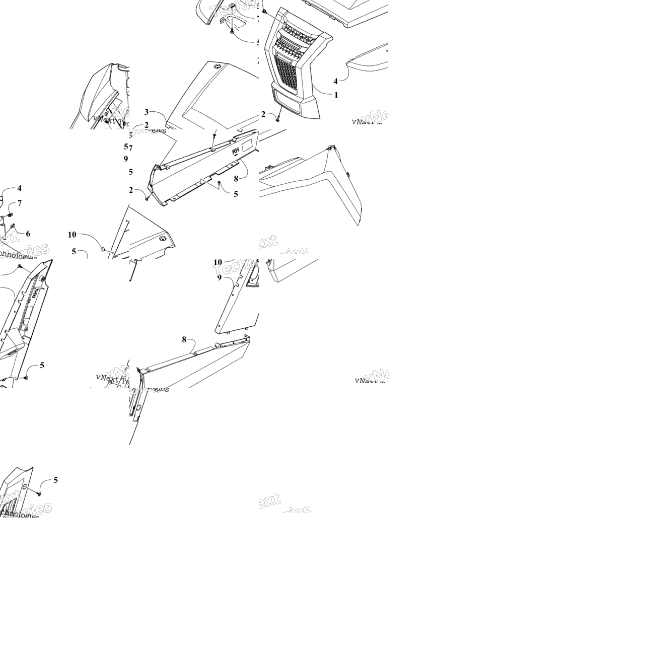 Front And Side Panel Assemblies