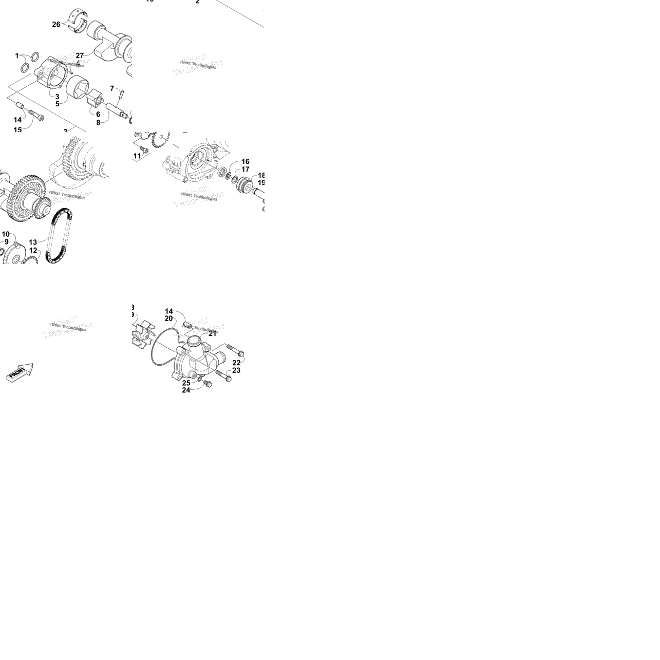 Oil Pump And Water Pump Assemblies