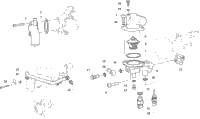 Water Inlet Flange/Thermostat/Hoses For Water Cooler