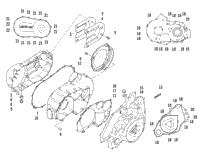 Clutch/V-Belt/Magneto Cover Assembly