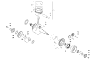 Crankshaft, Balancer, Starter Gear, And Piston Assemblies