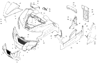 Grille, Front Body Panel, And Side Panel Assembly