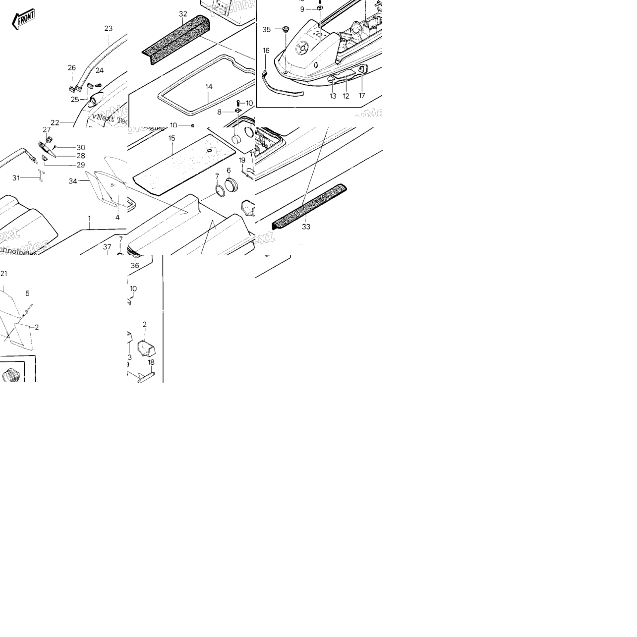 Hull/Engine Hood ('84-'86 Js440-A8
