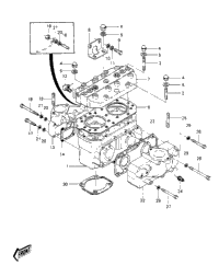 Cylinder Head/Cylinder ('84-'86 Js440-A8