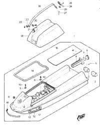 Hull/Engine Hood ('82-'83 Js440-A6/A7)