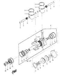 Crankshaft/Pistons ('84-'86 Js440-A8/A9/
