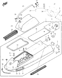 Hull/Engine Hood ('84-'86 Js440-A8