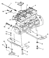 Engine Mounting Sl 900 B974091 & Sl 1050