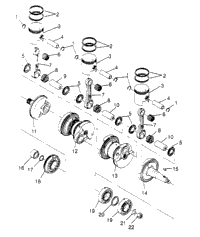 Crankshaft & Piston Sl 650 Std