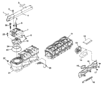 Cylinder & Manifold Sl 900 B974091 & Sl 1050