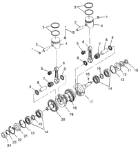 Crankshaft & Piston Hurricane B964466 & Intl. Hurricane