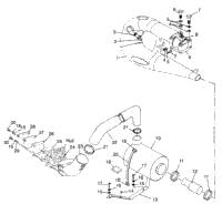 Exhaust System Sl 700 B974071, Intl. Sl 700 I974071, Sl 700 Deluxe