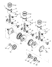 Crankshaft & Piston Sl 750