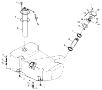 Fuel Tank Sl 700 B974071, Intl. Sl 700 I974071, Sl 700 Deluxe & I
