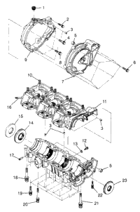 Crankcase Sl 780 & Intl. Sl 780 I974088