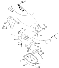 Front Storage Compartment Sl 700 B974071, Intl. Sl 700 I974071 & Sl 700 D