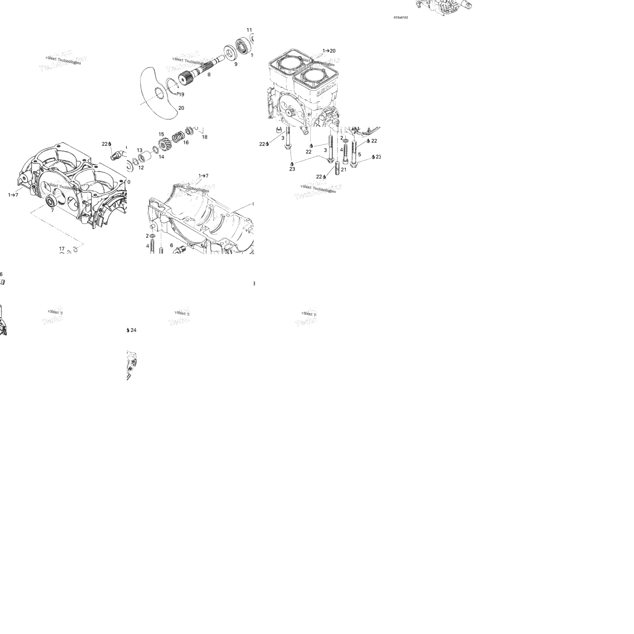 Crankcase, Rotary Valve