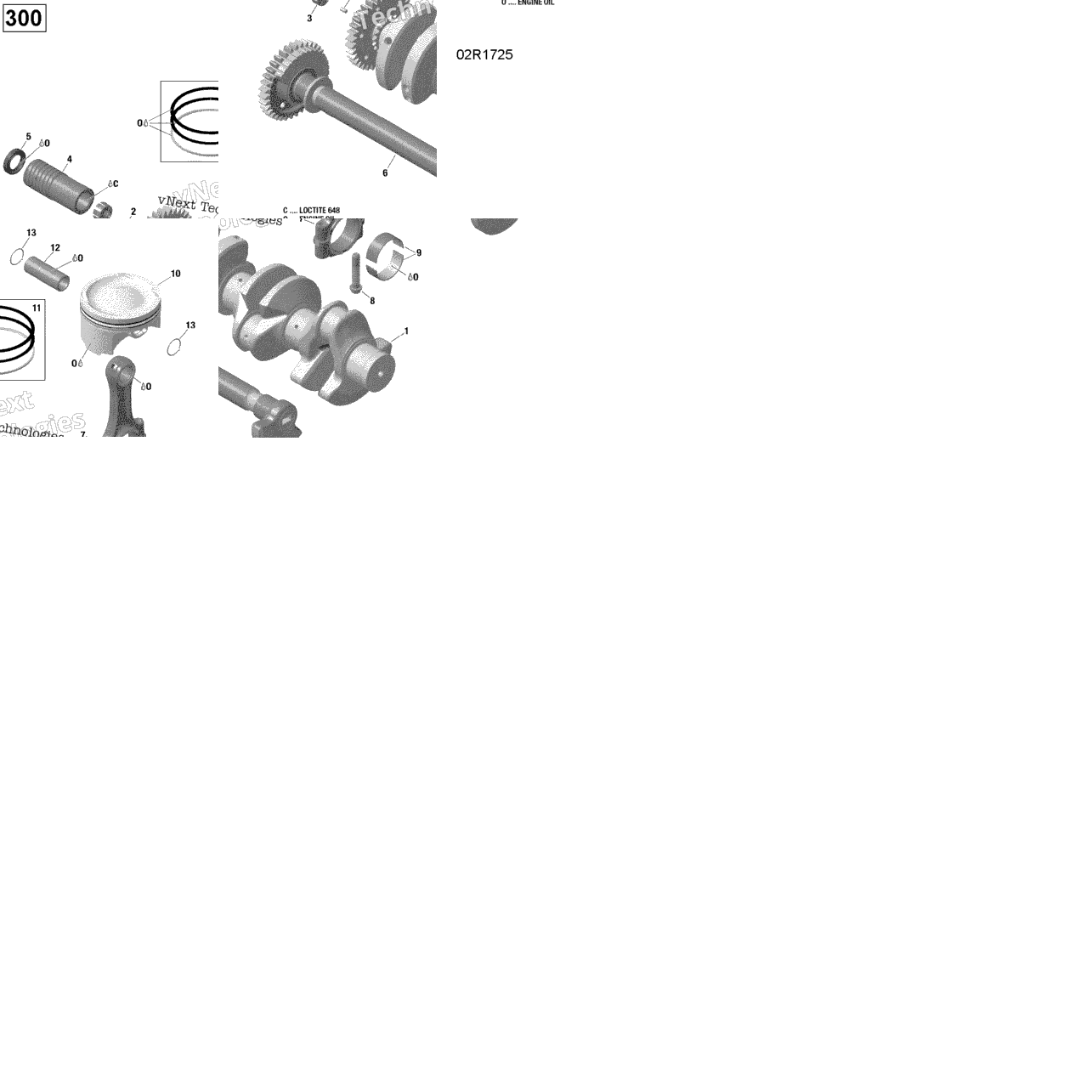 Crankshaft, Pistons And Balance Shaft - 300