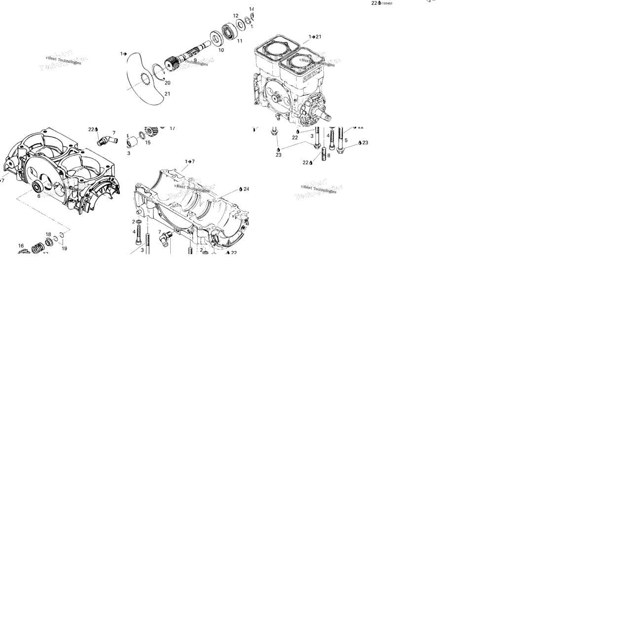 Crankcase, Rotary Valve