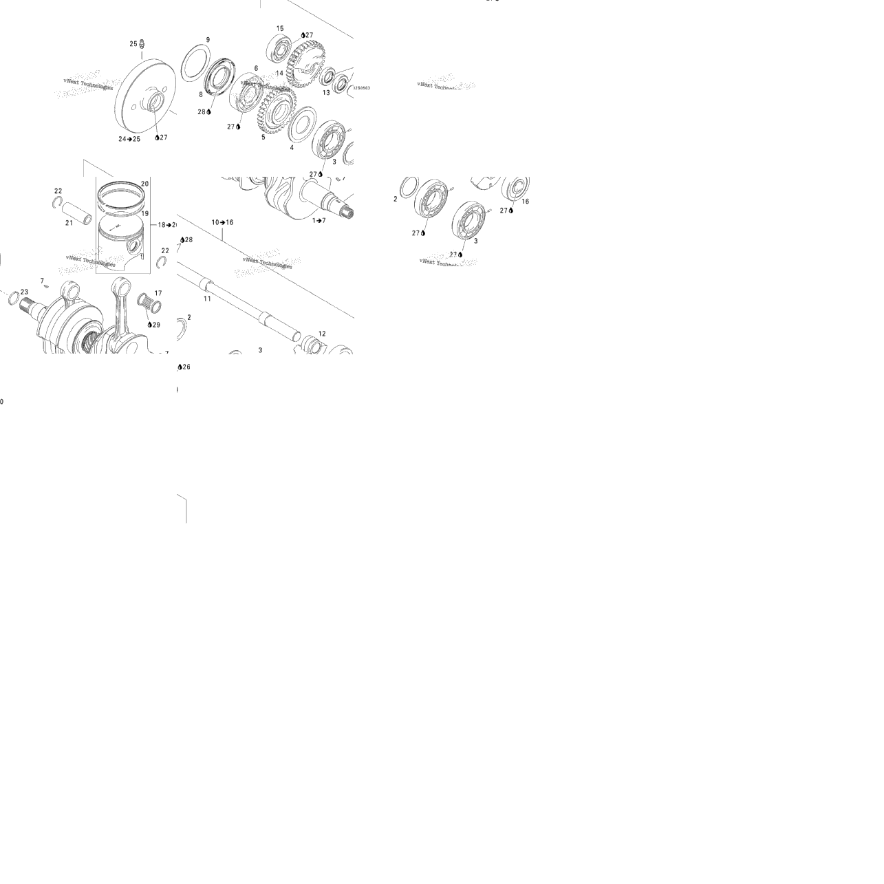 Crankshaft, Pistons And Balance Shaft