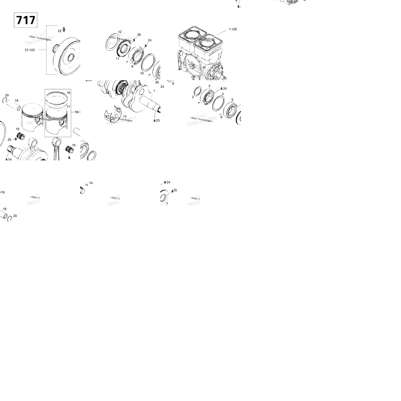 Crankshaft And Pistons (717)