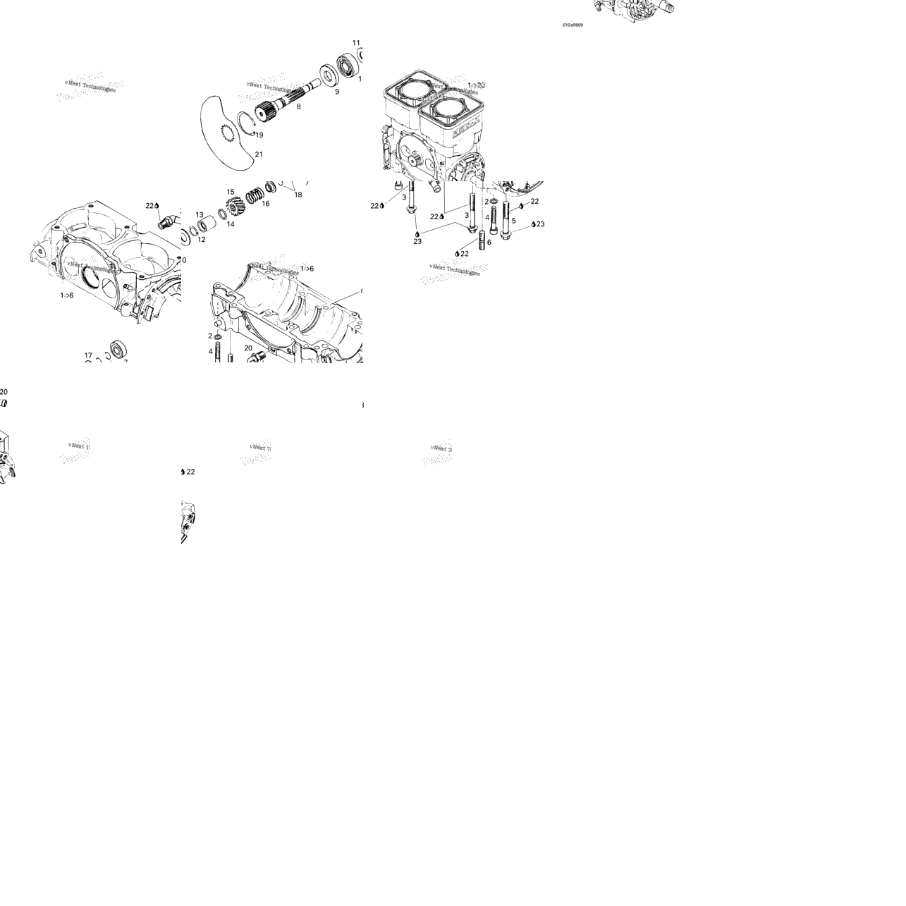 Crankcase, Rotary Valve