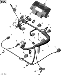 Engine Harness And Electronic Module - 130-155 Model Without Suspension