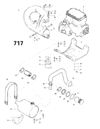 Engine Support And Muffler (717)