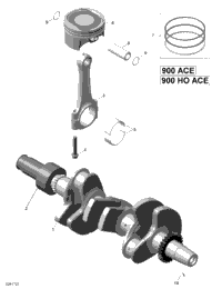Crankshaft And Pistons - 900-900 Ho Ace