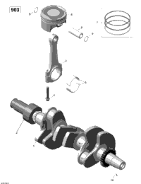 Crankshaft And Pistons - 900-900 Ho Ace