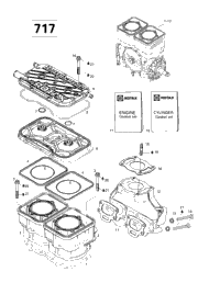 Cylinder, Exhaust Manifold (717)