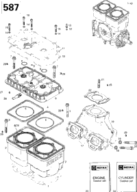 Cylinder And Exhaust Manifold 587