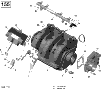Air Intake Manifold And Throttle Body - 130-155 Model Without Suspension