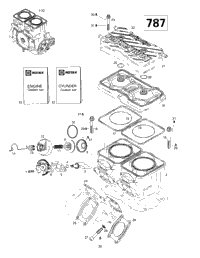 Cylinder, Exhaust Manifold (787)