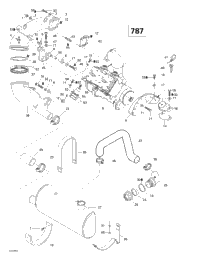 Engine Support And Muffler (787)